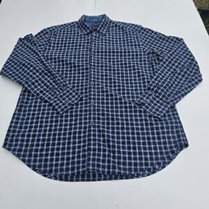 Robert Graham Long Sleeve Button Front Shirt Mens XL Flip Cuff Paisley Exc